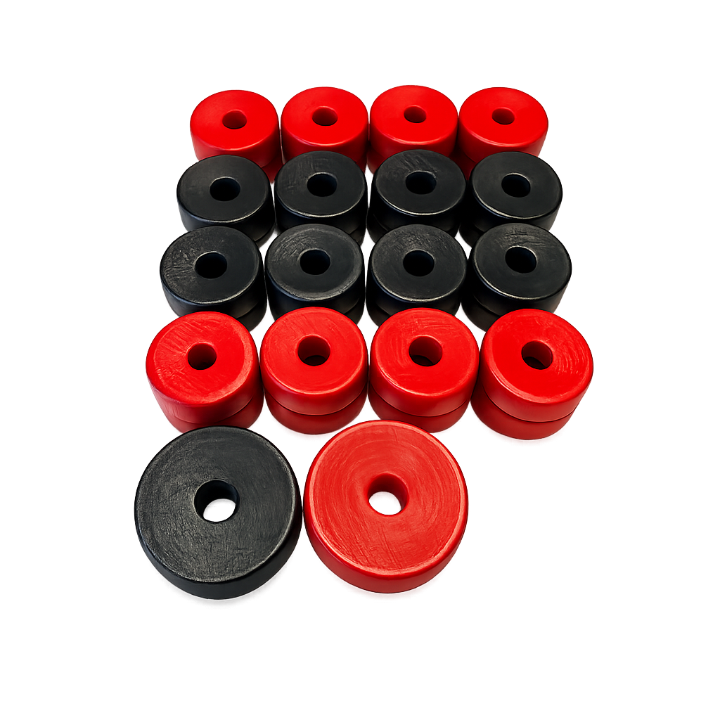 NOVUSS Premium Pucks & Strikers Set (Red & Black)