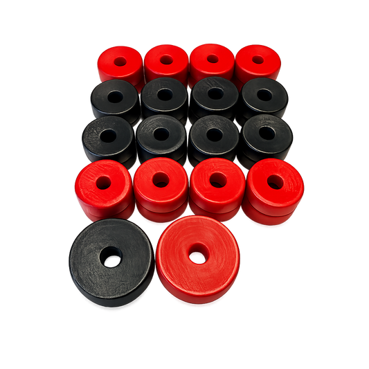 NOVUSS Premium Pucks & Strikers Set (Red & Black)