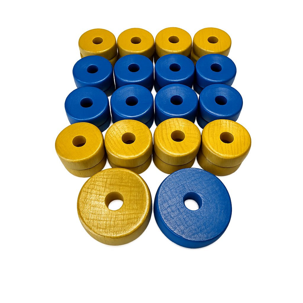 NOVUSS Premium Pucks & Strikers Set (Yellow & Blue)
