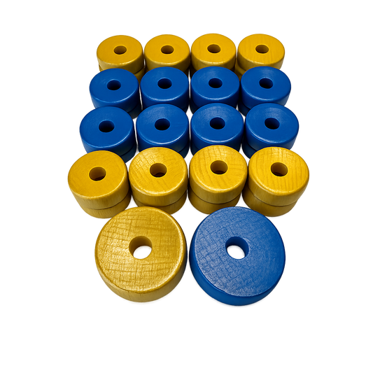 NOVUSS Premium Pucks & Strikers Set (Yellow & Blue)
